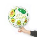 Palloncino tondo Let's Avocado con simpatici motivi a fumetti per decorazioni feste - Avocado Rotondo da 18 Pollici
