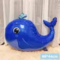 66x44cm großer blauer Wal Folienballon für Ozean Themen Geburtstagsparty Dekoration - Wal Benny
