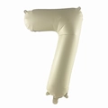 32-inch cream white cream number 7 foil balloon for birthday party decorations - Number 7 / 32 Inch Loose / Cream