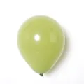 Glossy sage green latex balloon in an oval shape, minimalist style on a white background - 5 Inch Avocado Green