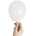 Classic 10 inch white latex balloon held by hand for party decoration and balloon arch - 5 Inch White