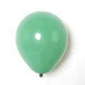 Single glossy forest green latex party balloon shown against a clean white background - 5 Inch Retro Bean Green