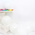 Set di palloncini in lattice bianco crema con accessori colorati per archi vintage - 10 Pollici 2.2g / Bianco