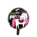 Unicorn graduation foil balloon with Congrats Grad text for graduation party decoration - 18 Inch Black Unicorn Graduation