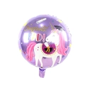 Detail of purple unicorn graduation foil balloon with Congrats Grad text for party decor - 18 Inch Purple Unicorn Graduation