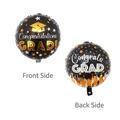 Mini palloncino per laurea in lamina nera e oro con stelle Congratulations Grad - Laurea Stelle Tondo da 18 Pollici