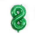 Ballon en aluminium vert de 32 pouces numéro 8 pour décoration de fête dinosaure - 32 pouces / Nombre 8 (Vrac)