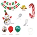 Kit arco palloncini pupazzo di neve di Natale con striscione e palloncini a bastoncino - Set di Natale Pupazzo di Neve (Stile Striscione)