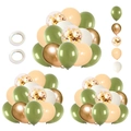 Set di 60 palloncini vintage verde avocado e albicocca con paillettes dorate per matrimoni - Stile Misto Verde Avocado (FG146546DS)