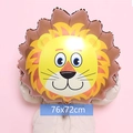 Ballon en aluminium tête de lion de 76x72cm pour décorations de fête - Grande Tête de Lion / Grand
