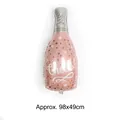 Rose gold champagne bottle foil balloon with Cheers text for party decor, 98x49cm size - Large Rose Gold Cheers Wine Bottle Style / Rose Gold