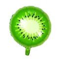 18-inch round kiwi fruit foil balloon with vibrant green flesh and seed patterns - Kiwi