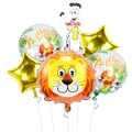 Jungle lion animal balloon kit with number 1 foil balloon for kids first birthday party - Number 1 Dalmatian Theme Set (4311027120794)