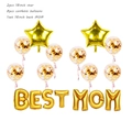 Set palloncini Best Mom oro rosa con stelle e palloncini con glitter oro - Set Best Mom Oro