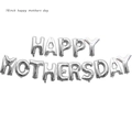 Lot de ballons Happy Mothers Day en aluminium argenté 16 pouces pour fête - Bannière de Lettres Happy Mother's Day Argent