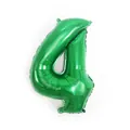 Ballon chiffre 4 vert en aluminium pour décoration de fête d'anniversaire dinosaure - 32 pouces / Chiffre 4 (Emballage Sac OPP)