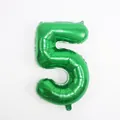 Ballon chiffre 5 en aluminium vert émeraude 32 pouces pour décoration anniversaire - 32 pouces / Chiffre 5 (Emballage Sac OPP)