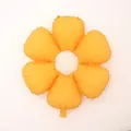 Inflatable yellow flower-shaped collar with a six-petal design and central hole - Medium Matte Yellow Daisy