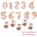 Rose gold gradient digital foil balloon and sequin latex balloon party decoration set - Rose Gold