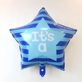 Blauer Stern-Folienballon mit It's a Boy Aufdruck für Babyparty-Dekorationen - It's a Stern / 22 Zoll