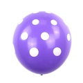 12-inch thickened purple latex balloon with white polka dots for party decoration - Purple Polka Dot