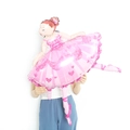 Pink cartoon ballerina foil balloon with glitter dress for children birthday party decor - Pink Ballet Girl
