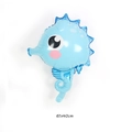 Cute blue seahorse foil balloon for baby birthday party decorations, 61x40cm size - Blue Seahorse (HE Blue Seahorse)
