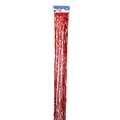Dettaglio della tenda a frange metalliche rosse per decorazione di feste con scheda - Rosso