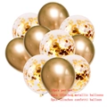 10-piece gold metallic latex and clear sequin balloon set for party decorations - Gold Style 1