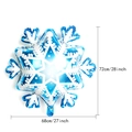 Palloncino a fiocco di neve in alluminio da 28 pollici per decorazioni natalizie blu - Grande Fiocco di Neve da 28 Pollici