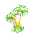 Double palm tree foil balloon with green leaves and yellow trunk for summer party decoration - Large Palm Tree