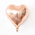 16 inch rose gold heart shaped foil balloon with metallic finish for birthday party - 18-Inch Rose Gold Heart