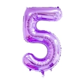 Metallic purple foil number 5 balloon 40 inch for birthday party and anniversary events - Purple Number 5