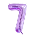 Giant 40-inch shiny purple number 7 foil balloon for birthday and party decoration - Purple Number 7