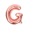 16-inch rose gold letter G foil balloon for birthday and wedding party decorations - 16 Inch Thin-Letter G / Rose Gold