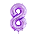 Metallic purple foil number 8 balloon for birthday party and anniversary decoration - Purple Number 8