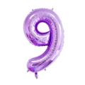 Giant 40-inch purple foil number 9 balloon for birthday party decorations and events - Purple Number 9