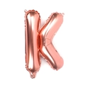 16-inch rose gold letter K foil balloon for wedding and birthday party decoration - 16 Inch Thin-Letter K / Rose Gold