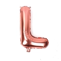 16-inch rose gold foil balloon in letter L shape for wedding and birthday party decor - 16 Inch Thin-Letter L / Rose Gold