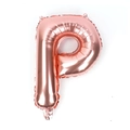 Rose gold foil balloon in the shape of capital letter P for party decorations - 16 Inch Thin-Letter P / Rose Gold
