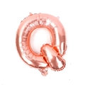 16-inch rose gold foil balloon in shape of letter Q for wedding and birthday parties - 16 Inch Thin-Letter Q / Rose Gold