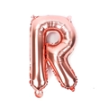 Rose gold letter R foil balloon for weddings and birthdays with metallic finish - 16 Inch Thin-Letter R / Rose Gold