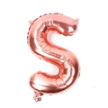 16 inch rose gold foil balloon in capital letter S shape for birthday party decoration - 16 Inch Thin-Letter S / Rose Gold