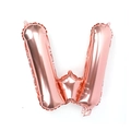 16-inch rose gold foil balloon letter W for wedding and birthday party decorations - 16 Inch Thin-Letter W / Rose Gold