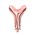 16-inch rose gold foil balloon in the shape of letter Y for birthday party decor - 16 Inch Thin-Letter Y / Rose Gold