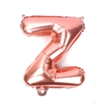 Rose gold letter Z foil balloon with metallic finish for birthday and party decoration - 16 Inch Thin-Letter Z / Rose Gold