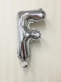 Letter F shaped 16 inch silver foil balloon for birthday party and wedding decorations - Thin-Letter F / Silver