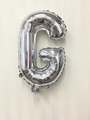 16 inch silver foil balloon in letter G shape for birthday and party decorations - Thin-Letter G / Silver