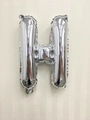 16-inch silver foil balloon in the shape of letter H for birthday party decoration - Thin-Letter H / Silver
