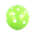 12-inch green latex party balloon with white polka dots for birthday decorations - Light Green Polka Dot
